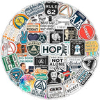 100Pcs Sobriety Stickers Bulk for Water Bottle, Laptop by BulbaCraft