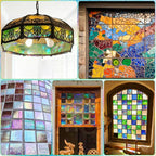36 Sheets Opaque Stained Glass Bulk Variety Pack, 4 x 6 Inch Mosaic Glass Tiles - Image 8