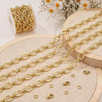6.5 FT Bright Gold Chains for Jewelry Making Oval Circle Chain Link | Stainless - Image 8