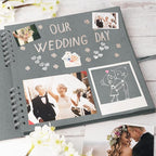 Bstorify 10 x 10 Inches Scrapbook Album 70 Pages Grey Thick Kraft Paper Corner - Image 7