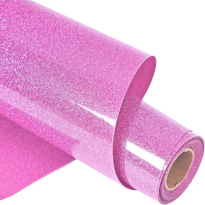 Purple Glitter HTV Heat Transfer Vinyl Rolls 12 Inch by 5 feet Roll Iron on DIY by SHOMKIEE