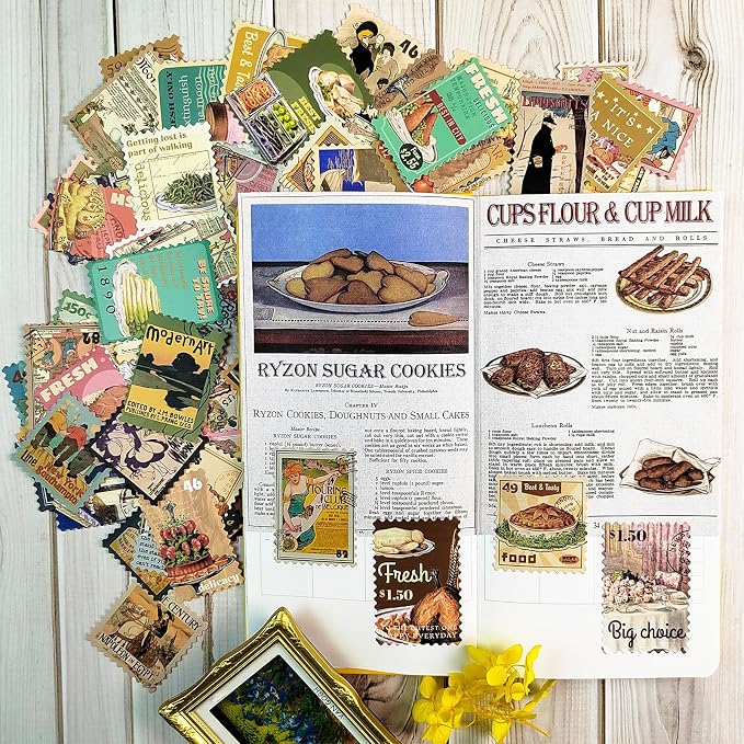 Prstincol 100 Pcs Scrapbooking Stickers, Food Stickers - Image 6