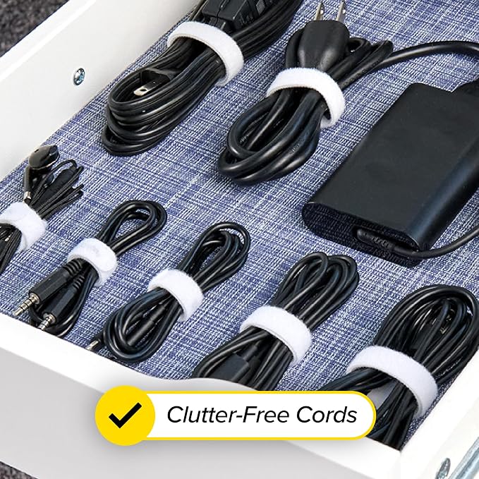 Self-Gripping Cable Ties by Wrap-It Storage, 40 Pack – Reusable Hook and Loop - Image 10