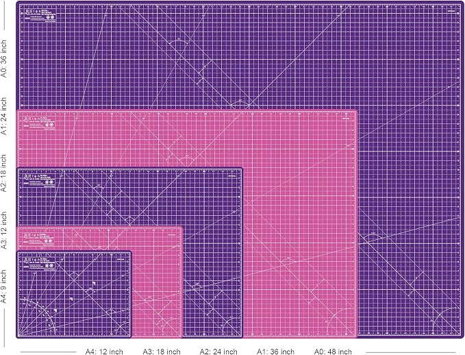 Elan Cutting Mat A0 Pink & Purple, Extra Large Self Healing Cutting Mat 36 x 48 - Image 5