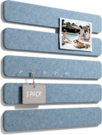 Fluxynara Cork Board Alternative Felt Strip Board 5-Pack 13"x2", Office Pin by FLUXYNARA
