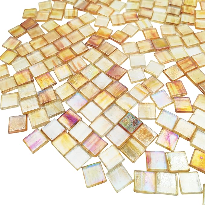 1.1 LB Ice Jade Mosaic Tiles, 0.59“ Square Glass Mosaic Pieces - Image 3