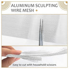 UNIFAMILY 2 Rolls Sculpting Wire Mesh, 6.5FT x 16IN Aluminum Wire Mesh - Image 4