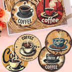 8 Pack Diamond Art Coasters, Coffee Retro Diamond Painting Coasters Kits | - Image 7