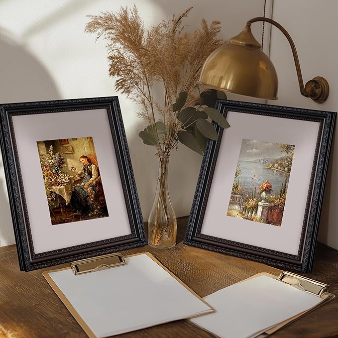 eletecpro 8x10 Vintage Picture Frame, Glass Cover, Horizontal or Vertical - Image 6