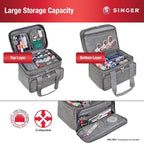 SINGER Sewing Accessories Organizer – Double Layer Portable Sewing Storage Bag - Image 2