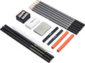 Amazon Basics Sketch and Drawing Art Supply Kit, Charcoal and Pencil Set by AmazonBasics