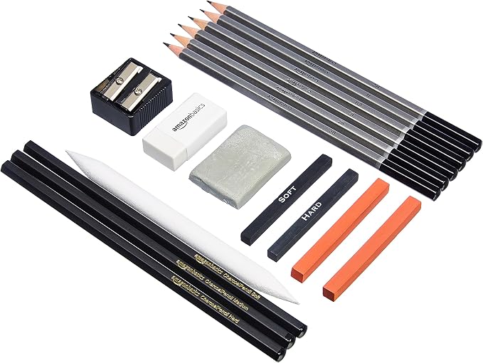 Amazon Basics Sketching and Drawing Art Pencil Kit, 17-Piece Set - Image 3