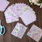 168 Pcs Purple Charm Packs for Quiltings, Cotton Quilting Fabric Bundles - Image 6