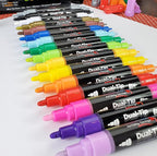 16 Dual-Tip Acrylic Paint Pens, Both Extra Fine and Medium Tip Paint Markers - Image 4