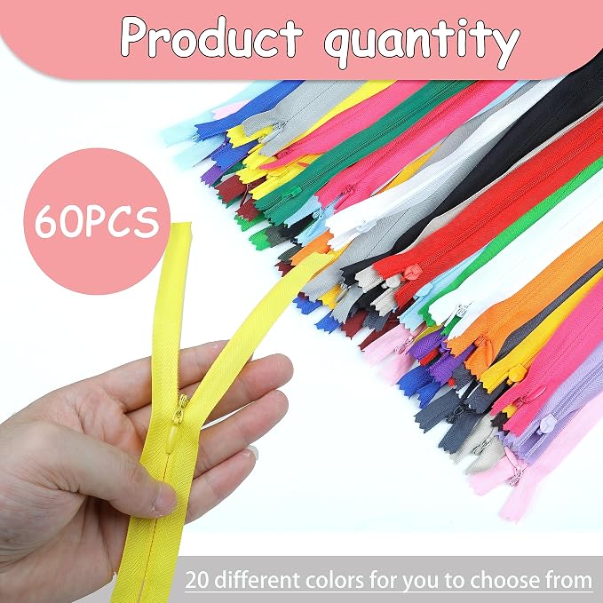 YAKA 60pcs Nylon Invisible Zippers Tailor Sewing Tools Garment Accessories 20 - Image 5