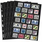 Cindeer 20 Sheets Stamp Pages Collector Album Binder Standard 9 Hole Binder by Cindeer