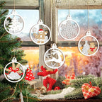 36PCS Wooden Hollow Christmas Ornaments - Image 5