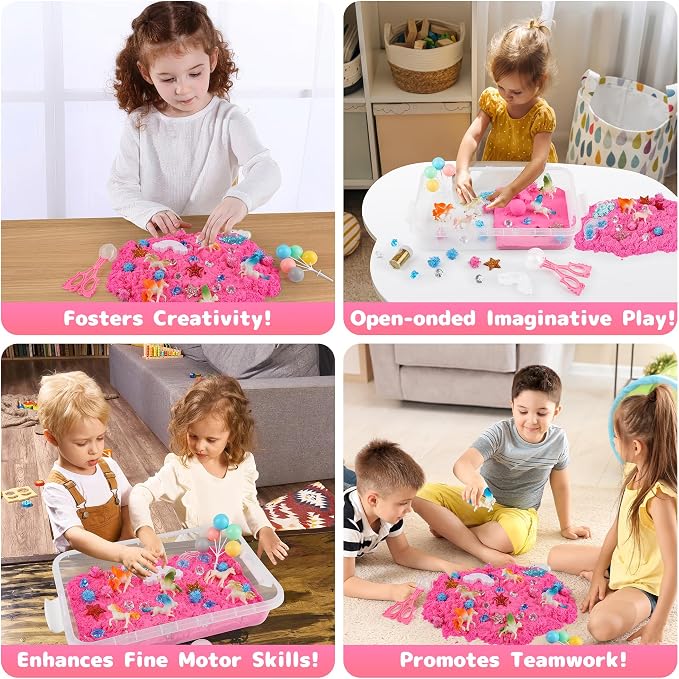 Unicorn Sensory Sand Bin-38 PCS Set - Image 3