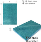 Allgala 12 Pack Glitter EVA Foam Paper 8 x 12inch Sheets-Turqouise-Perfect - Image 2