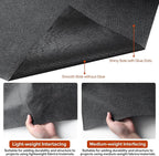 ZOMONETI Medium Weight 17in x 30yd Black Iron On Non-Woven Fusible Interfacing - Image 3