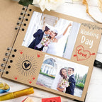 Bstorify Square Scrapbook Photo Albums 36 Pages Brown Thick 200gsm Kraft Paper - Image 6