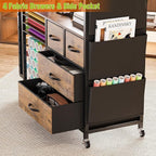VENNQD Large Craft Organizer and Storage Rolling Cart Compatible - Image 6