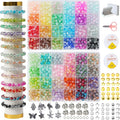 REVKI 1300PCS 8mm Mixed Crackle Glass Beads by REVKI