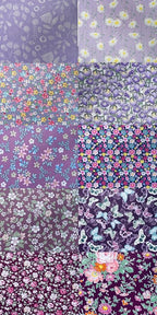 HANPATQUI 50PCS 5 x 5 inch Purple Printed 100% Cotton Fat Quarters Fabric - Image 5
