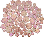 500g/1.1lb Ceramic Mosaic Tiles Mixed Shapes of Flowers, Mushrooms - Image 7