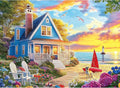 300 Piece Jigsaw Puzzle for Adults – Charming Beach House, Sailboat & Playful by Unknown