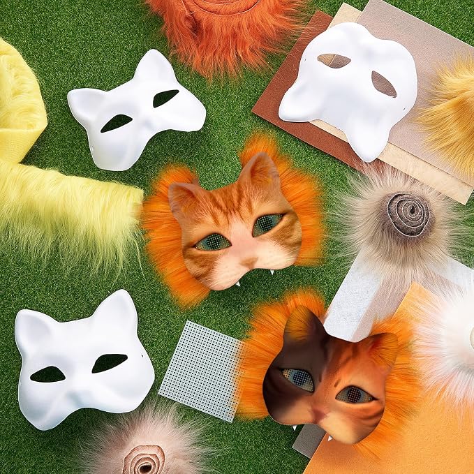 Seenelling DIY Therian Mask Kit Blank Cat Mask - Image 4