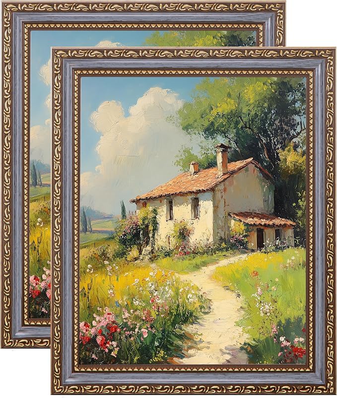 eletecpro 8x10 Vintage Picture Frame, Glass Cover, Horizontal or Vertical by eletecpro