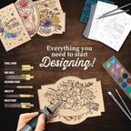 ArtSkills Wood Burning Kit for Beginners, Deluxe Pyrography Wood Engraving Art - Image 2