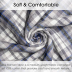 Pico Textiles 2 Yards Bolt White and Gray Tartan Plaid Flannel Fabric - Image 2