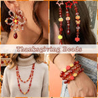 ZHIYUXI 1150PCS Thanksgiving Beads Fall Orange Glass Beads Jewelry Making | - Image 4