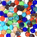 CYS EXCEL Assorted Mix Colors Glass Gemstone Beads Vase Fillers Flat Marble by CYSEXCEL%C2%AE