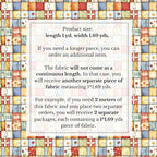 Patchwork Cotton Fabric Panel 61 x 36.6 Inches, Floral Quilt Style Squares - Image 6