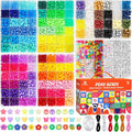 Dowsabel 6 Boxes 120 Colors Pony Beads Bracelet Making Kit, Beads by Dowsabel