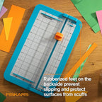 Fiskars Kids Junior Paper Trimmer – Turquoise Safe and Easy Paper Cutter - Image 7