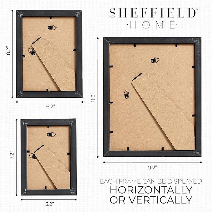 Sheffield Home 4 Piece Gallery Wall Frame Set, 8x10 Inch, 5x7 Inch, and 4x6 Inch - Image 4
