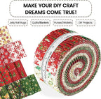 Craftido-20 Options-100% Cotton Jelly Roll Fabric Precut Strips - Image 5