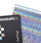 VViViD Mosaic+ Silver Brushed Holographic 1ft x 5ft Crafting Vinyl Crinkle-Free - Image 3