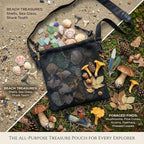 Rock Collecting Bag Foraging Pouch: Belt-to-Sling Convertible Mesh Bag | - Image 7