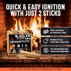 10lb Fatwood Fire Starter Sticks | 100% Natural Fire Starters - Image 2