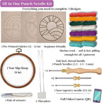 Zyrose Punch Needle Kit for Beginners & Adults, Printed Fabric, 3 - Image 2