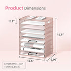 DALTACK 9-Tier Paper Organizer for Desk, Mesh Letter Tray Desk Organizer - Image 4