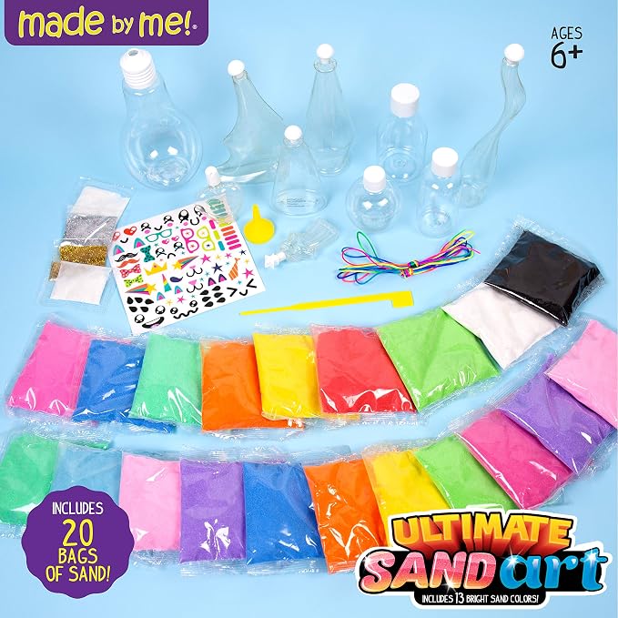 Made By Me Ultimate Sand Art Kit, Includes 13 Colors of Sand, 1 Glow in The - Image 2