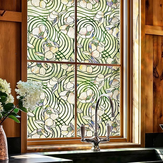 3D Stained Glass Window Film, Decorative Window Privacy Film by ADDHERES