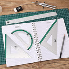 Mr. Pen- Metal Geometry Kit, 4 Pack, 45° & 30°/60° Set Squares | 6" Protractor - Image 8