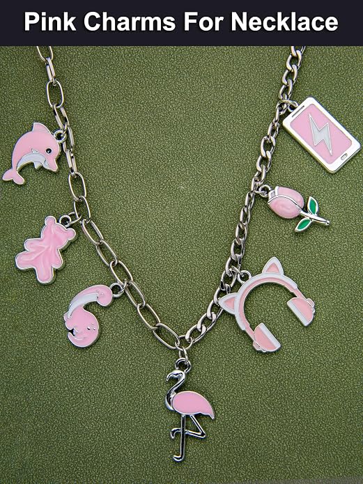 Silver-Tone Enamel Charms Set for DIY Jewelry Making - Image 7